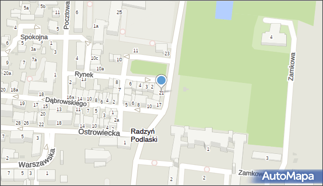 Radzyń Podlaski, Jana Pawła II, 21, mapa Radzyń Podlaski