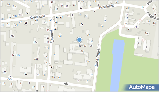 Radzyń Podlaski, Jana Pawła II, 31, mapa Radzyń Podlaski