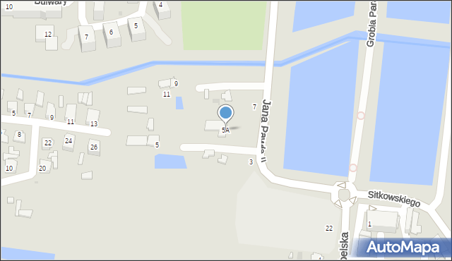 Radzyń Podlaski, Jana Pawła II, 5A, mapa Radzyń Podlaski