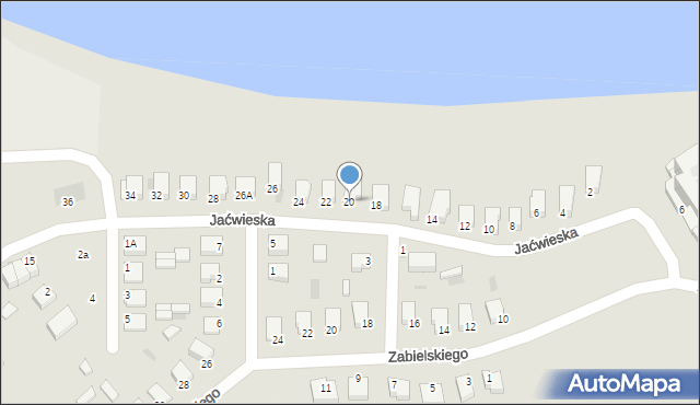 Rajgród, Jaćwieska, 20, mapa Rajgród