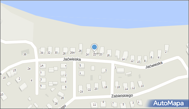 Rajgród, Jaćwieska, 22, mapa Rajgród