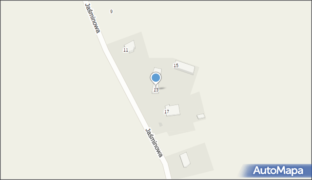 Rajkowy, Jaśminowa, 13, mapa Rajkowy