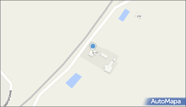 Rajkowy, Jaśminowa, 3, mapa Rajkowy