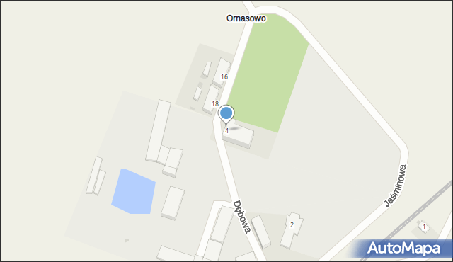 Rajkowy, Jaśminowa, 4, mapa Rajkowy