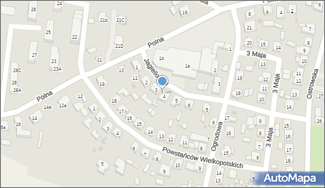 Raszków, Jagiellonów, 7, mapa Raszków