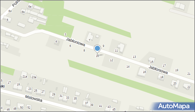 Rędziny, Jabłoniowa, 10, mapa Rędziny