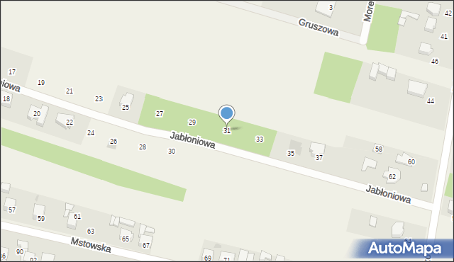 Rędziny, Jabłoniowa, 31, mapa Rędziny