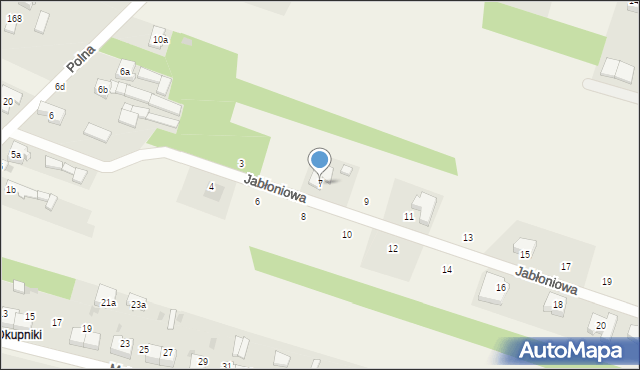 Rędziny, Jabłoniowa, 7, mapa Rędziny