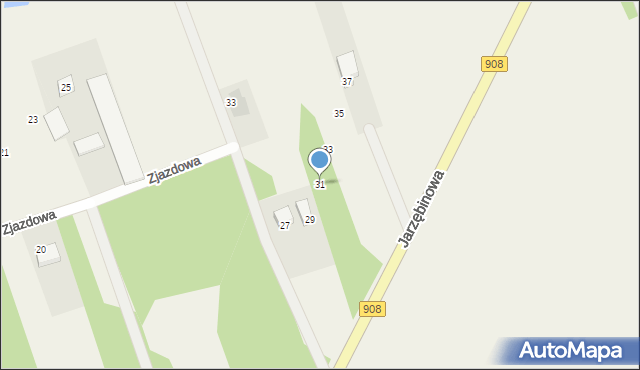 Rększowice, Jarzębinowa, 31, mapa Rększowice