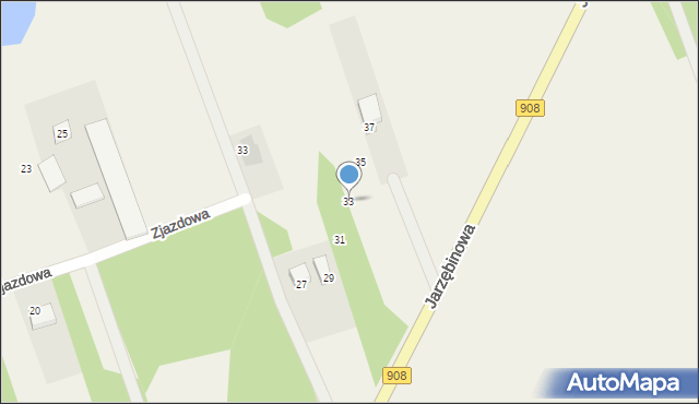 Rększowice, Jarzębinowa, 33, mapa Rększowice