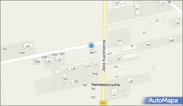Rembelszczyzna, Jana Kazimierza, 548, mapa Rembelszczyzna