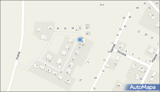 Rogierówko, Jabłoniowa, 24a, mapa Rogierówko