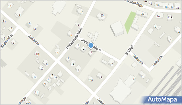 Rogów, Jana Pawła II, 1, mapa Rogów