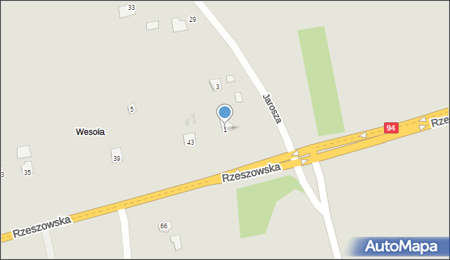 Ropczyce, Jarosza Jana, ks., 1, mapa Ropczyce