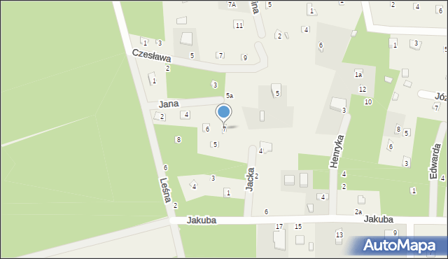 Rosanów, Jacka, 7, mapa Rosanów
