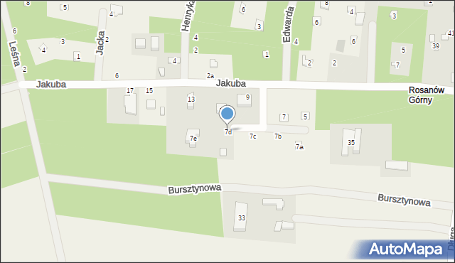 Rosanów, Jakuba, 7d, mapa Rosanów