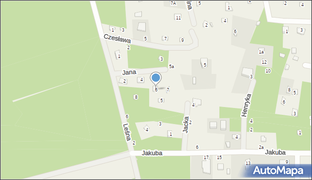 Rosanów, Jana, 6, mapa Rosanów