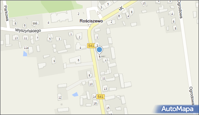 Rościszewo, Jana Pawła II, 5, mapa Rościszewo