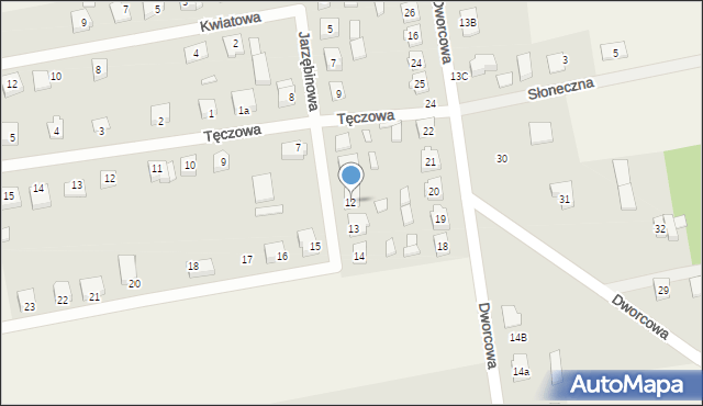 Rosko, Jarzębinowa, 12, mapa Rosko