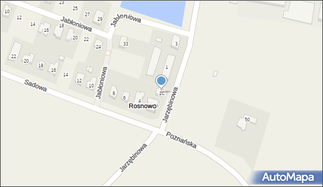 Rosnowo, Jarzębinowa, 1C, mapa Rosnowo