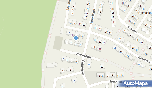 Rotmanka, Jałowcowa, 5, mapa Rotmanka