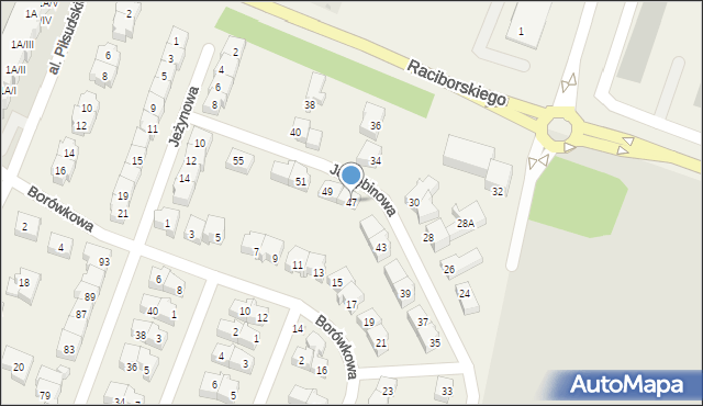 Rotmanka, Jarzębinowa, 47, mapa Rotmanka