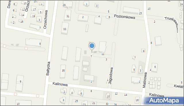 Rowy, Jagodowa, 9, mapa Rowy