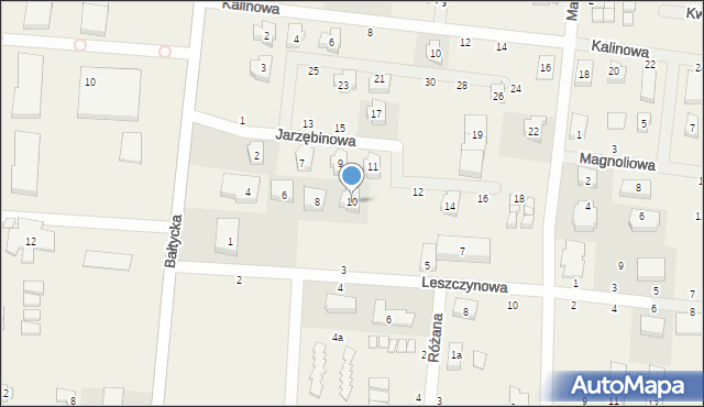 Rowy, Jarzębinowa, 10, mapa Rowy