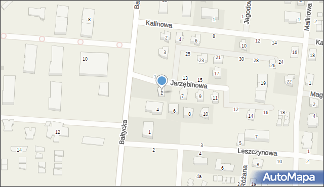 Rowy, Jarzębinowa, 2, mapa Rowy