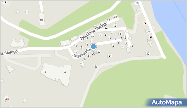 Różan, Jagiellonów, 10, mapa Różan