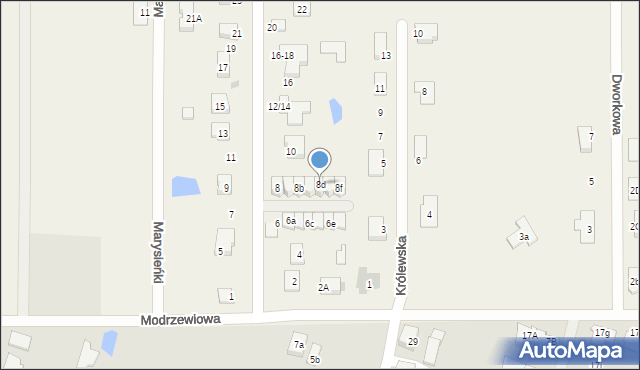 Ruda-Bugaj, Jana Kazimierza, 8d, mapa Ruda-Bugaj