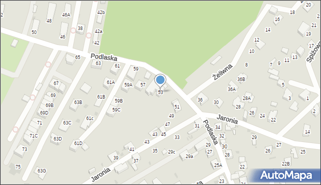 Ruda Śląska, Jaronia Nikodema, 53, mapa Rudy Śląskiej