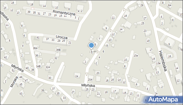 Ruda Śląska, Jastrzębia, 3, mapa Rudy Śląskiej