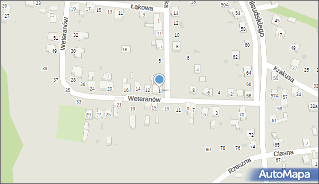 Ruda Śląska, Jacka, 1, mapa Rudy Śląskiej