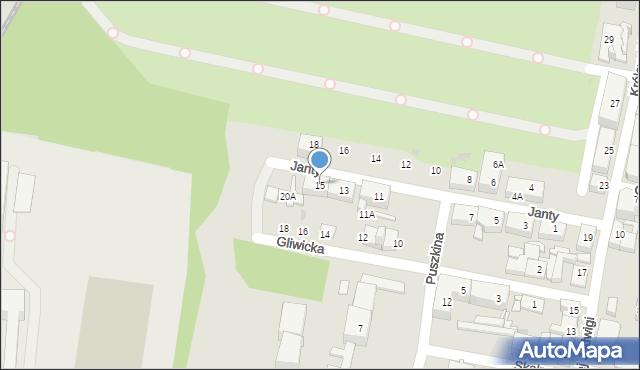 Ruda Śląska, Janty Józefa, 15, mapa Rudy Śląskiej