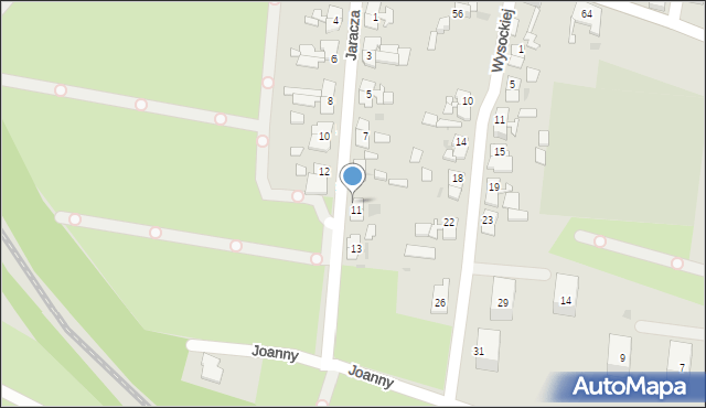Ruda Śląska, Jaracza Stefana, 11/1, mapa Rudy Śląskiej