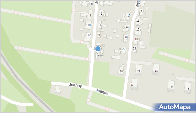 Ruda Śląska, Jaracza Stefana, 13, mapa Rudy Śląskiej