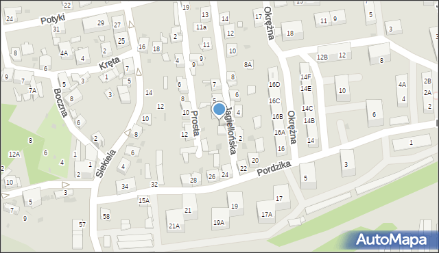 Ruda Śląska, Jagiellońska, 1, mapa Rudy Śląskiej