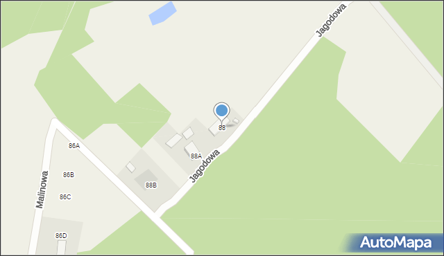 Ruda Strawczyńska, Jagodowa, 5, mapa Ruda Strawczyńska