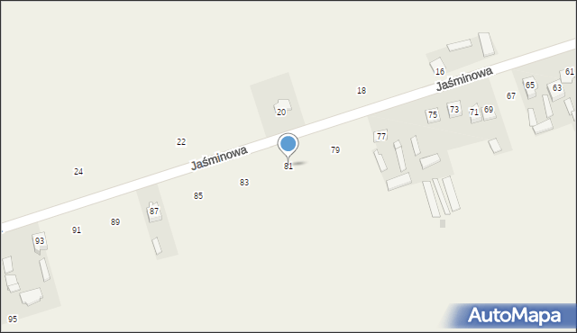Ruda Wielka, Jaśminowa, 81, mapa Ruda Wielka