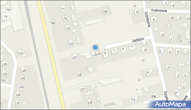 Rudna Mała, Jabłoni, 11, mapa Rudna Mała