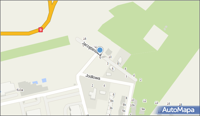 Rudna Mała, Jarzębinowa, 5, mapa Rudna Mała