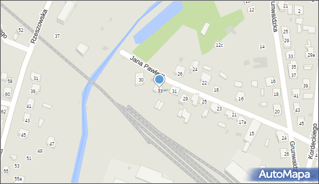 Rudnik nad Sanem, Jana Pawła II, 33, mapa Rudnik nad Sanem