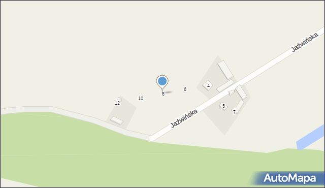 Rudniki, Jaźwińska, 8, mapa Rudniki