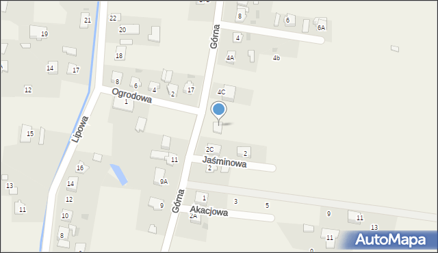 Rudziniec, Jaśminowa, 1, mapa Rudziniec