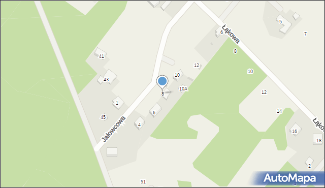 Rybakowo, Jałowcowa, 8, mapa Rybakowo