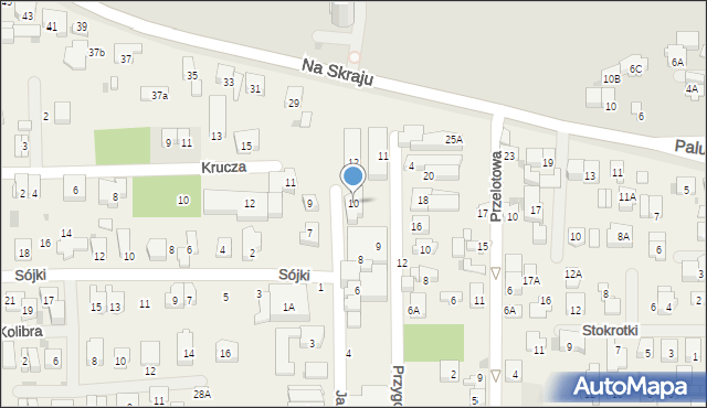 Rybie, Jarząbka, 10, mapa Rybie