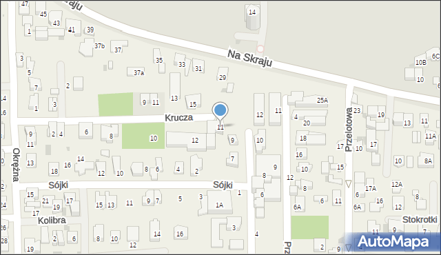 Rybie, Jarząbka, 11, mapa Rybie