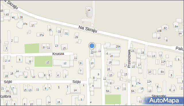 Rybie, Jarząbka, 12, mapa Rybie