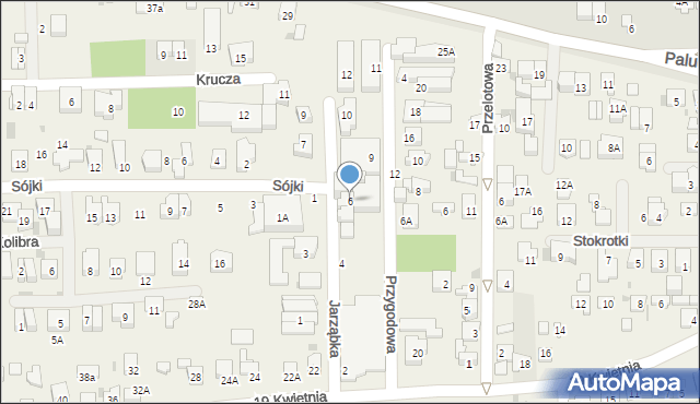 Rybie, Jarząbka, 6, mapa Rybie